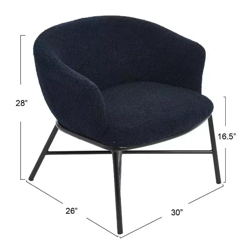 Fauteuil d'appoint en tissu bouclé Bowery Storied Home