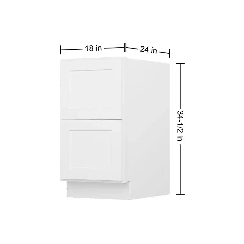 Meuble bas de cuisine Homlux Shaker blanc facile à monter avec 2 tiroirs