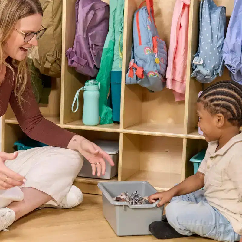 ECR4Kids Vestiaire 5 sections avec compartiments de rangement, mobilier de salle de classe