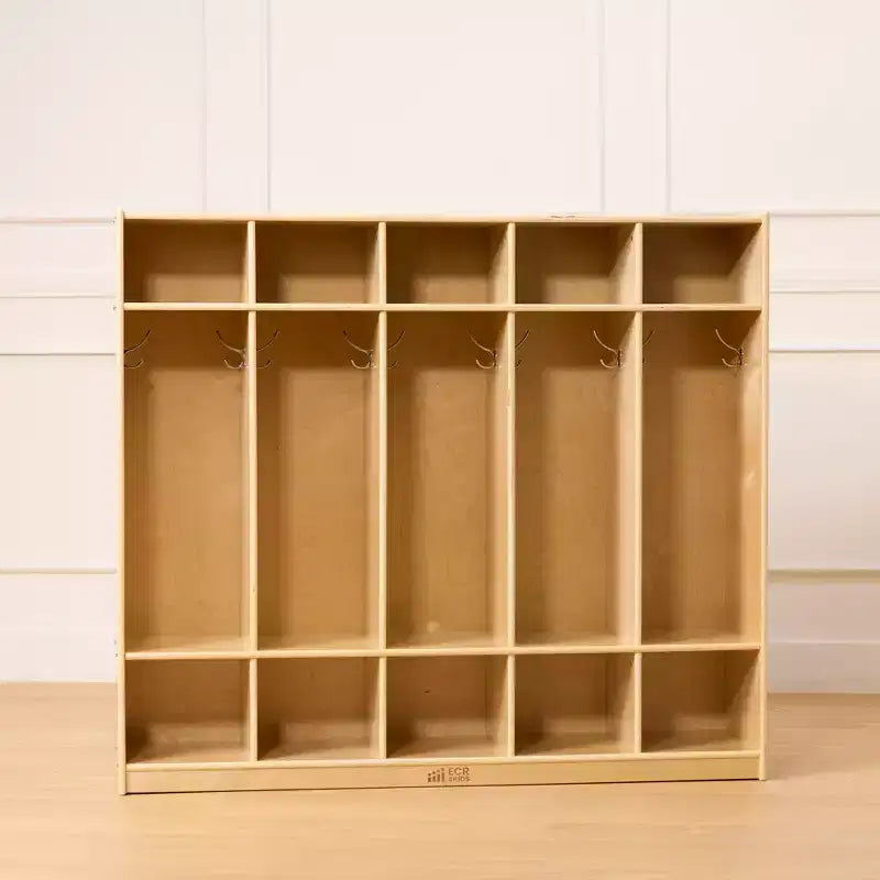 ECR4Kids Vestiaire 5 sections avec compartiments de rangement, mobilier de salle de classe