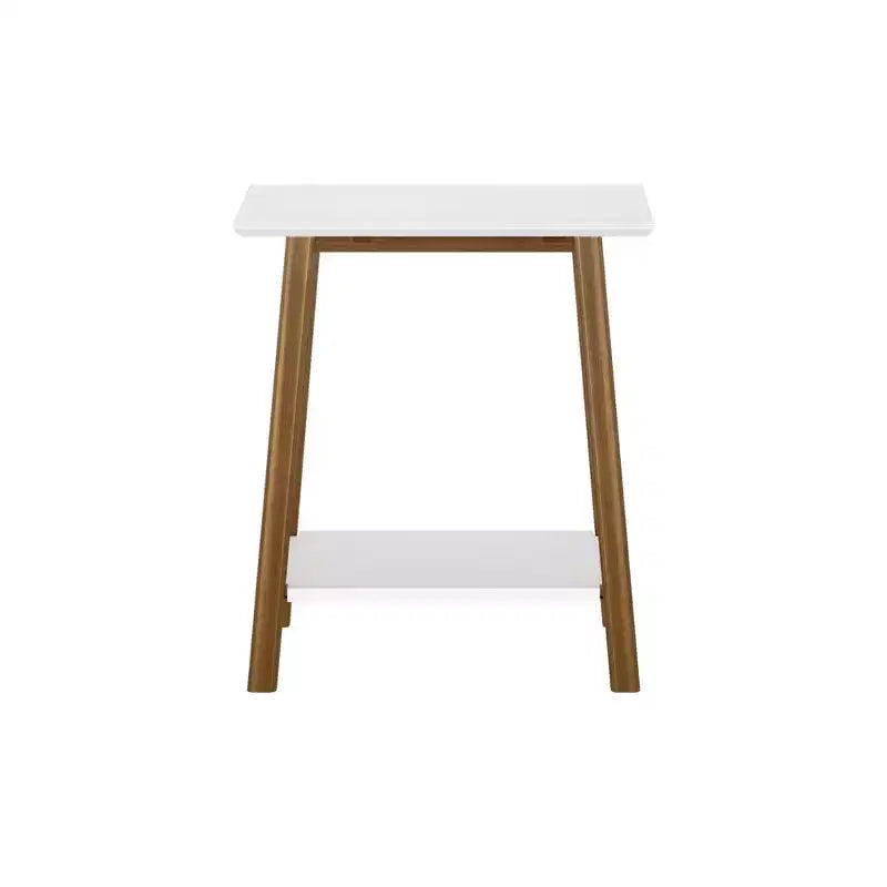 Table de chevet Plank+Beam, Table de chevet moderne du milieu du siècle en bois massif pour chambre à coucher
