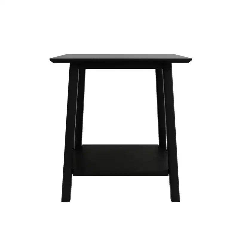 Table de chevet Plank+Beam, Table de chevet moderne du milieu du siècle en bois massif pour chambre à coucher