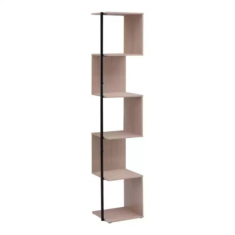24/7 Shop At Home 62" Bloomhaven Modern 6 Shelf Corner Bookcase