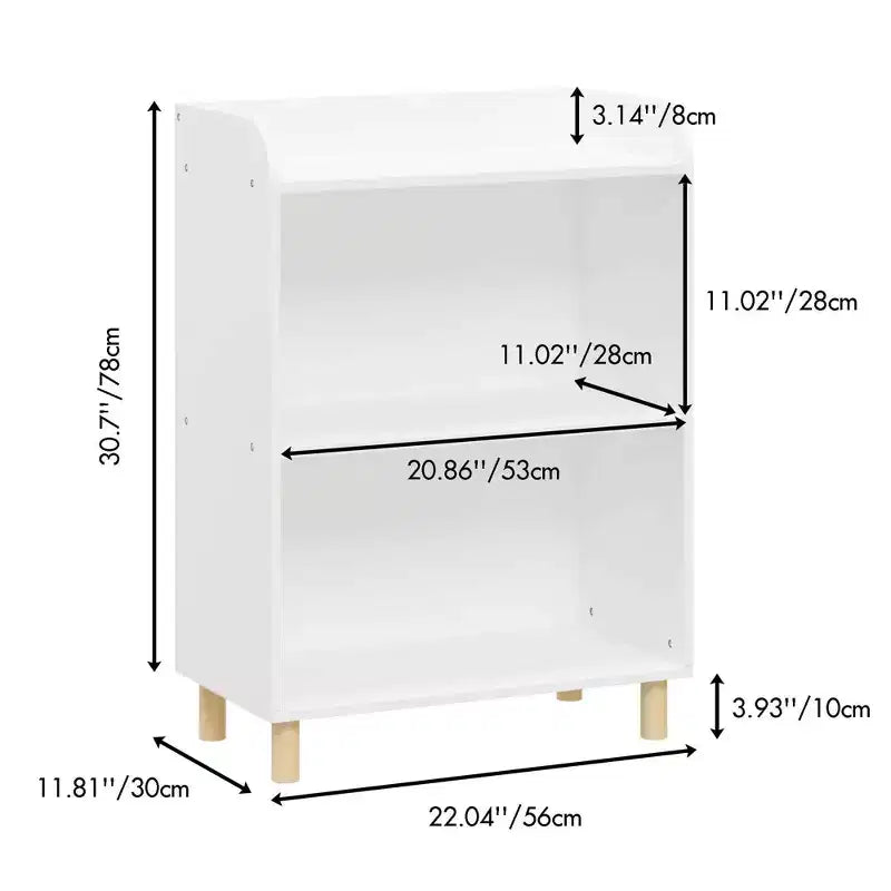 HOMLUX Organisateur de jouets pour enfants à 3 ou 4 niveaux, étagère bibliothèque en bois pour enfants, présentoir de livres, Blanc