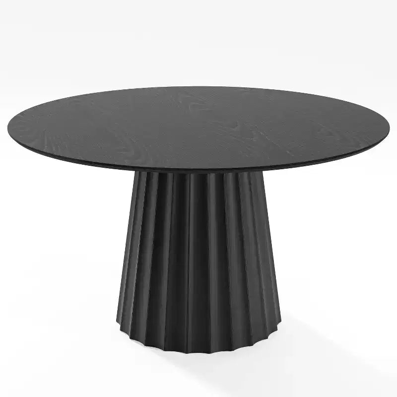 Dovelina Table à Manger Ronde Mid-Century en Bois pour 4 Personnes - 52