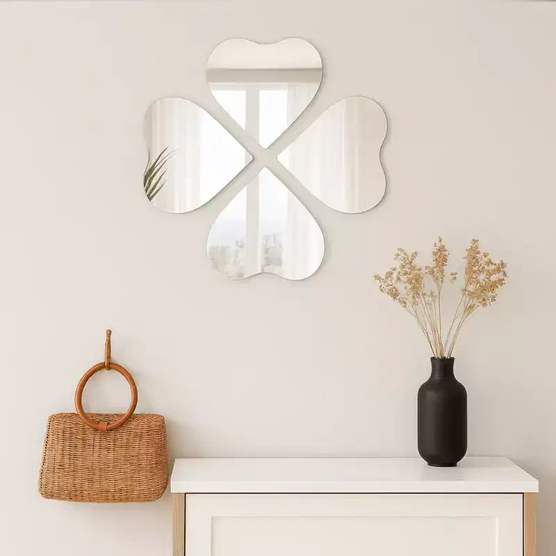 Evideco Articles ménagers français - Lot de 4 petits miroirs décoratifs autocollants – Disponibles en 8 formes uniques