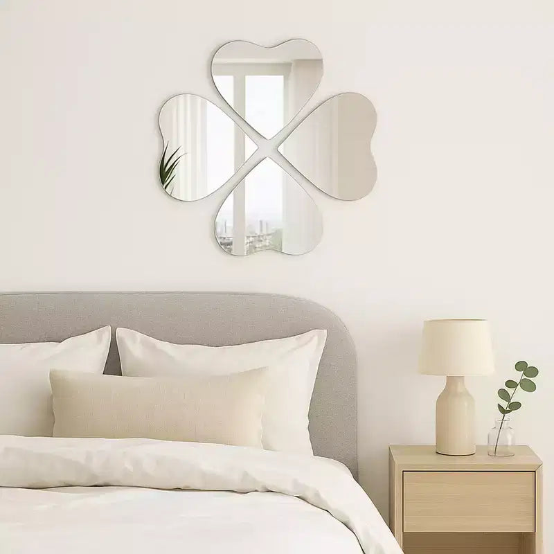Evideco Articles ménagers français - Lot de 4 petits miroirs décoratifs autocollants – Disponibles en 8 formes uniques