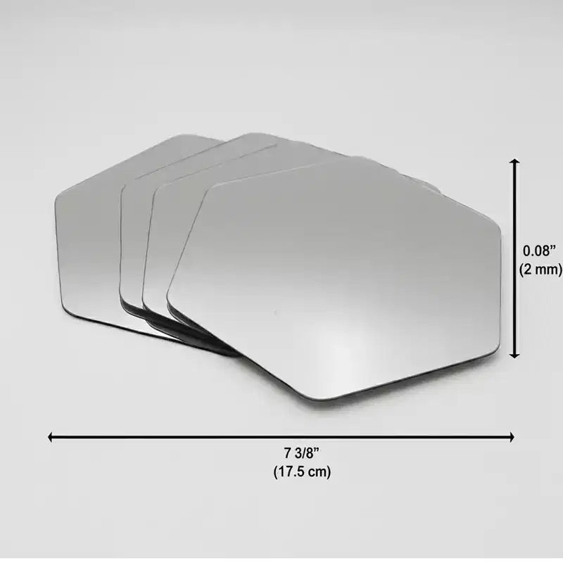 Evideco Articles ménagers français - Lot de 4 petits miroirs décoratifs autocollants – Disponibles en 8 formes uniques