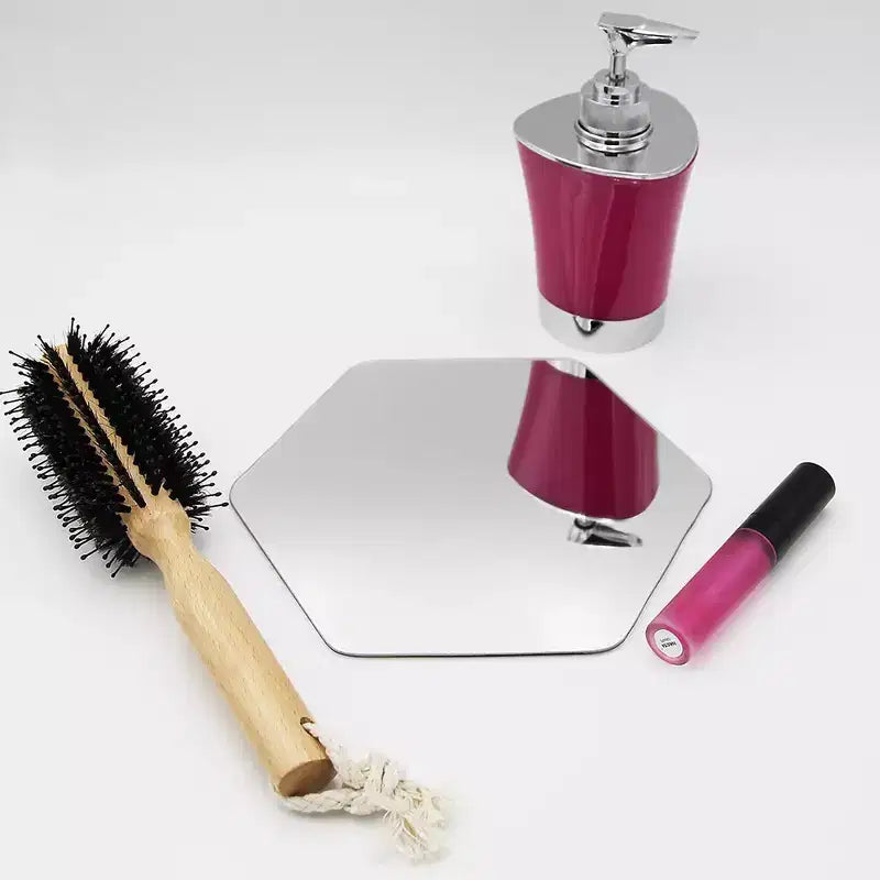 Evideco Articles ménagers français - Lot de 4 petits miroirs décoratifs autocollants – Disponibles en 8 formes uniques