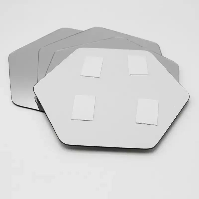 Evideco Articles ménagers français - Lot de 4 petits miroirs décoratifs autocollants – Disponibles en 8 formes uniques