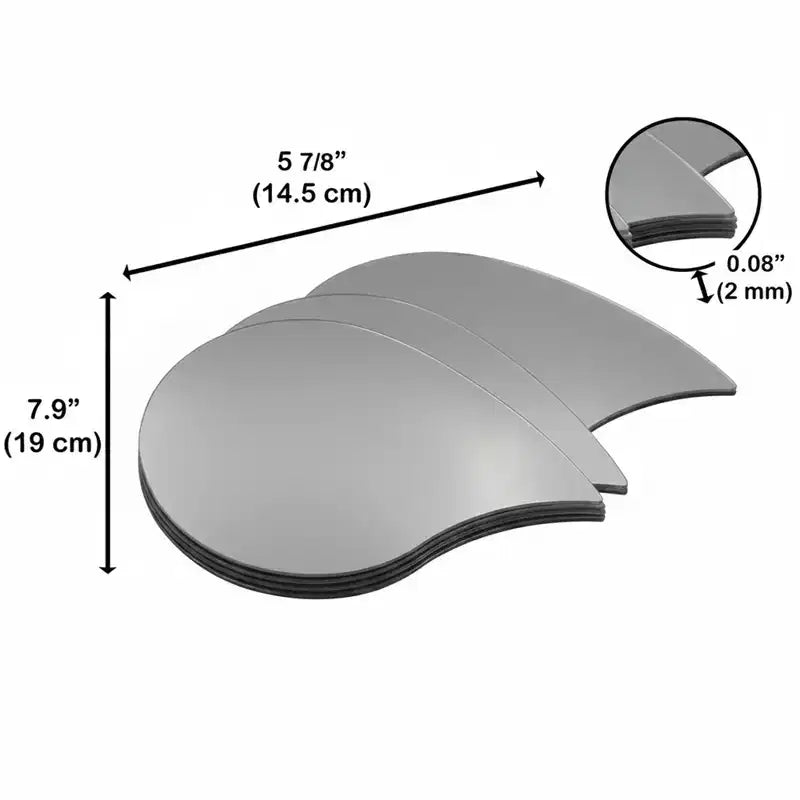Evideco Articles ménagers français - Lot de 4 petits miroirs décoratifs autocollants – Disponibles en 8 formes uniques