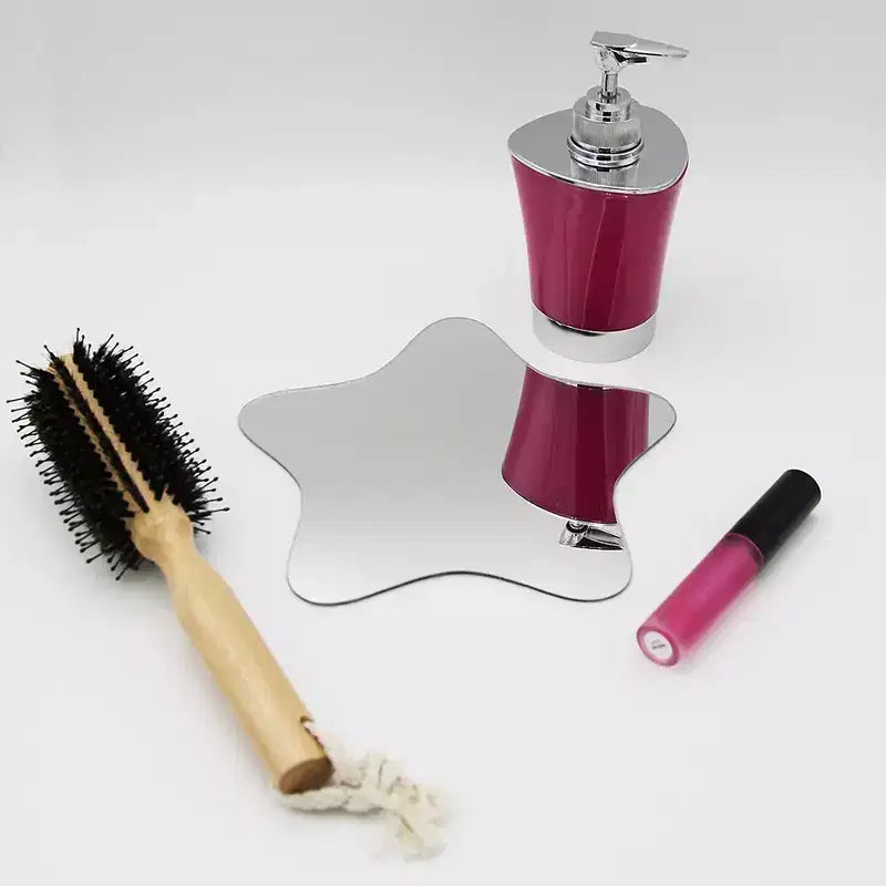 Evideco Articles ménagers français - Lot de 4 petits miroirs décoratifs autocollants – Disponibles en 8 formes uniques
