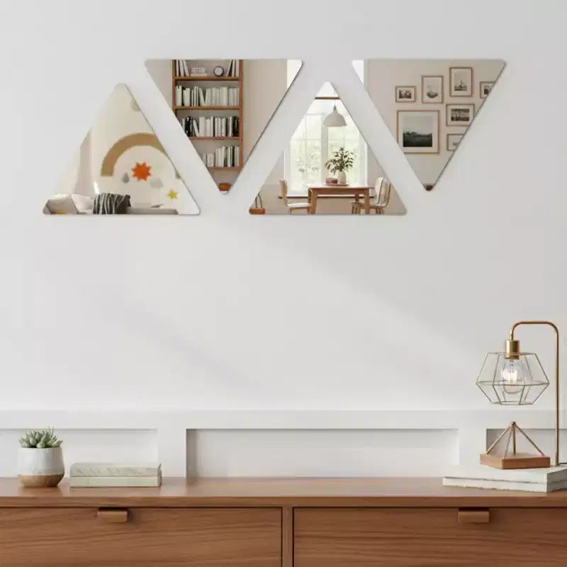 Evideco Articles ménagers français - Lot de 4 petits miroirs décoratifs autocollants – Disponibles en 8 formes uniques