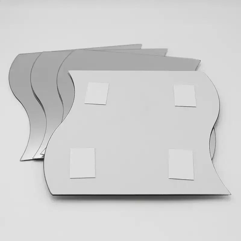 Evideco Articles ménagers français - Lot de 4 petits miroirs décoratifs autocollants – Disponibles en 8 formes uniques