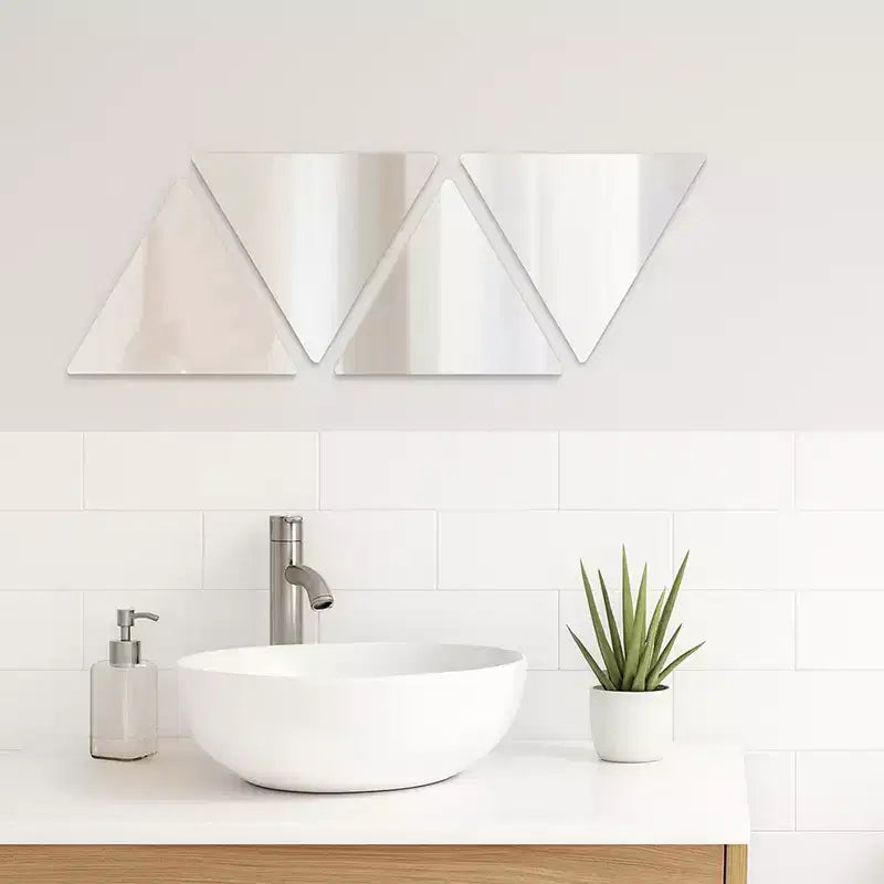 Evideco Articles ménagers français - Lot de 4 petits miroirs décoratifs autocollants – Disponibles en 8 formes uniques
