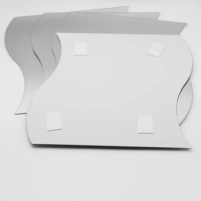 Evideco Articles de maison français – Lot de 4 grands miroirs décoratifs autocollants, disponibles en 3 formes – Parfait pour la décoration murale moderne dans n'importe quelle pièce