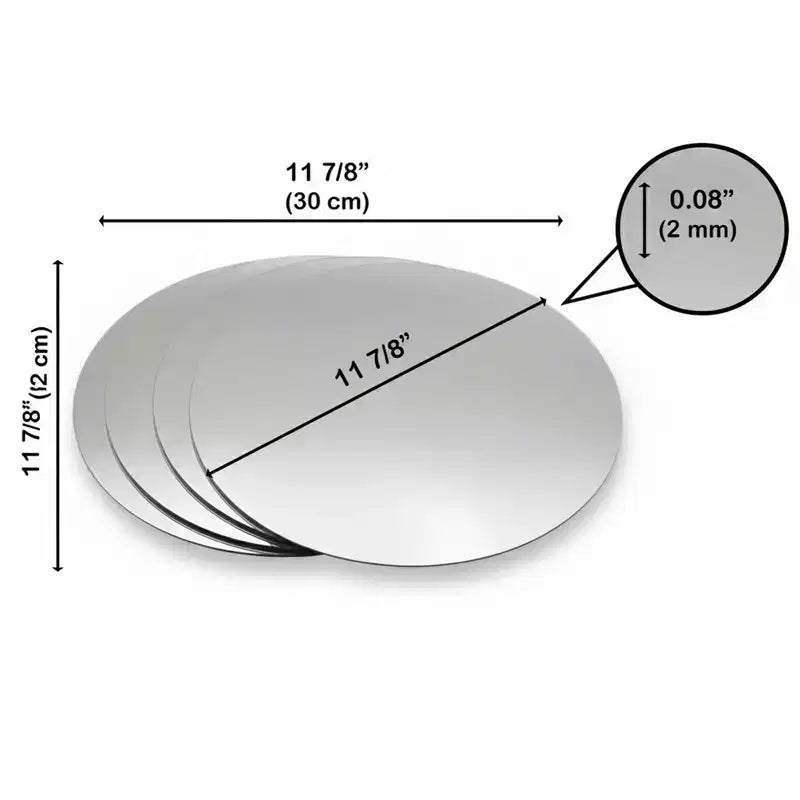 Evideco Articles de maison français – Lot de 4 grands miroirs décoratifs autocollants, disponibles en 3 formes – Parfait pour la décoration murale moderne dans n'importe quelle pièce