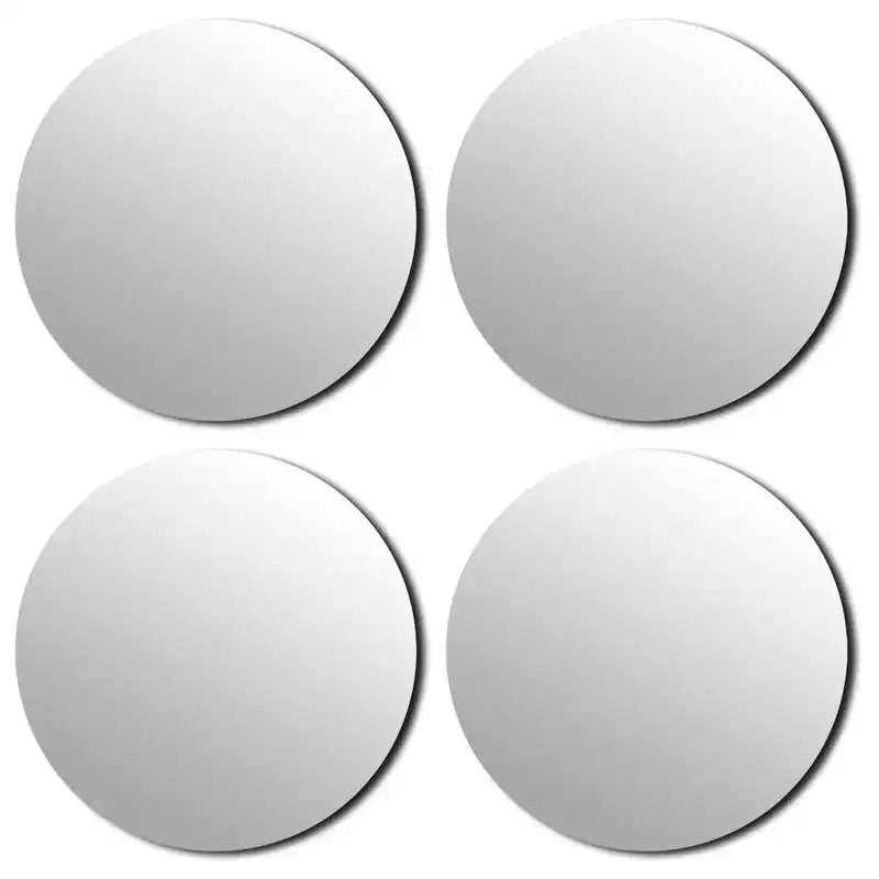 Evideco Articles de maison français – Lot de 4 grands miroirs décoratifs autocollants, disponibles en 3 formes – Parfait pour la décoration murale moderne dans n'importe quelle pièce