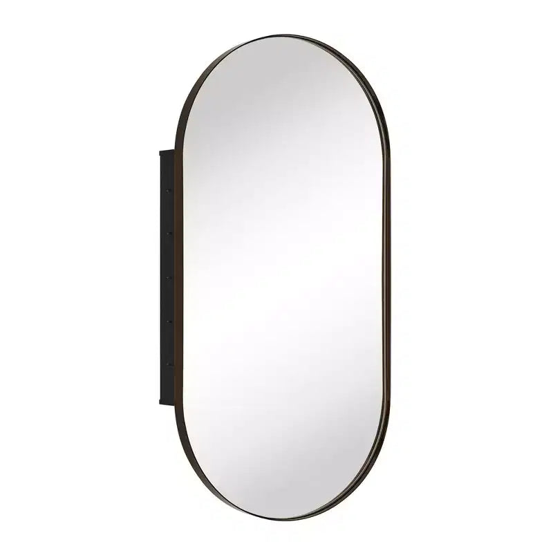 TEHOME Daisy-Mai Armoire à Pharmacie Encastrée Ovale en Métal avec Miroir