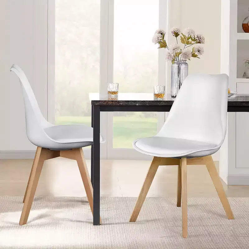 JIONJOY Chaises de salle à manger d'appoint rembourrées, lot de 4