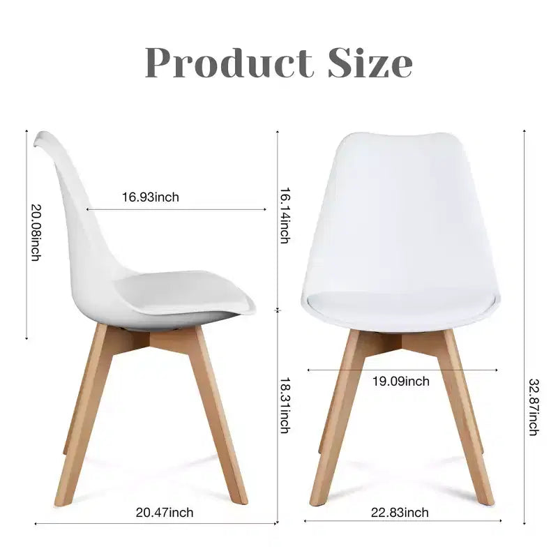JIONJOY Chaises de salle à manger d'appoint rembourrées, lot de 4