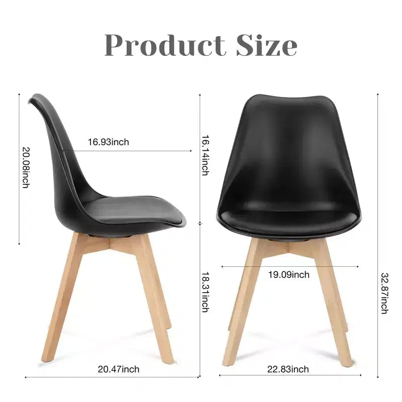 JIONJOY Chaises de salle à manger d'appoint rembourrées, lot de 4