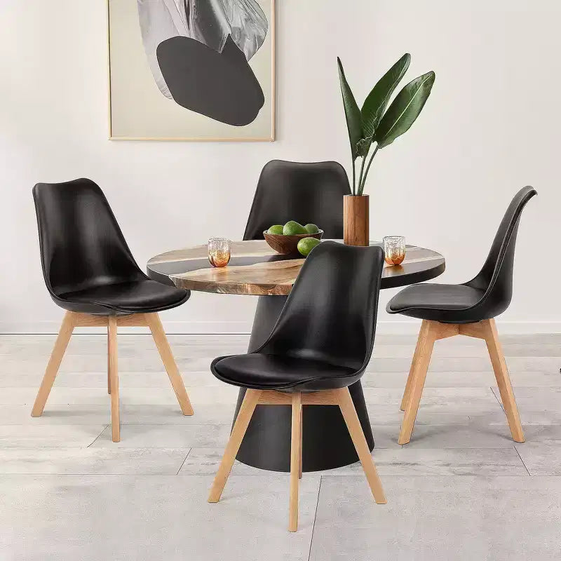 JIONJOY Chaises de salle à manger d'appoint rembourrées, lot de 4