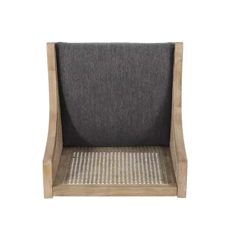 Christopher Knight Home Oneida Tabourets de bar 76 cm en tissu, bois et cannage (lot de 2)