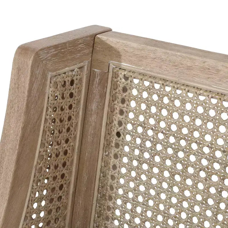 Christopher Knight Home Oneida Tabourets de bar 76 cm en tissu, bois et cannage (lot de 2)