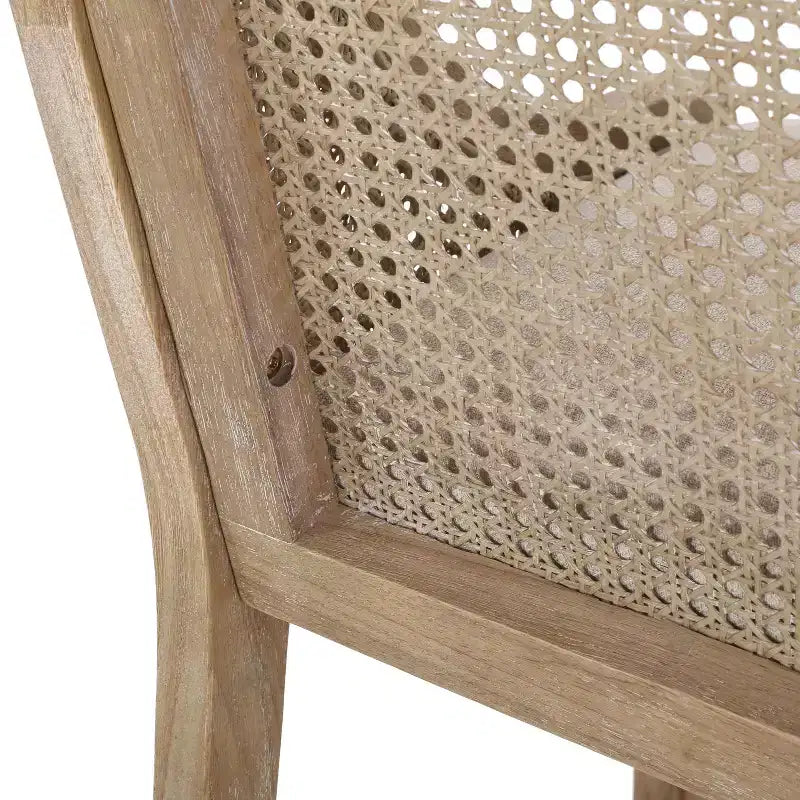 Christopher Knight Home Oneida Tabourets de bar 76 cm en tissu, bois et cannage (lot de 2)