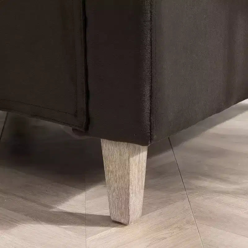GDFStudio Hannah Canapé simple 33 po de large avec pieds en bois d'hévéa