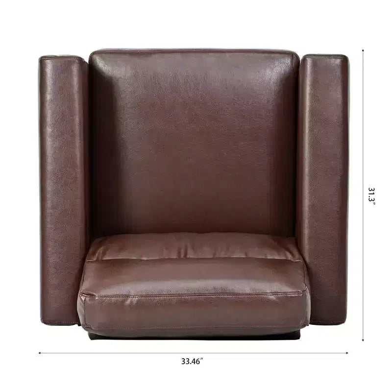 GDFStudio Hannah Canapé simple 33 po de large avec pieds en bois d'hévéa