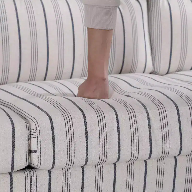 GDFStudio Hannah Canapé simple 33 po de large avec pieds en bois d'hévéa