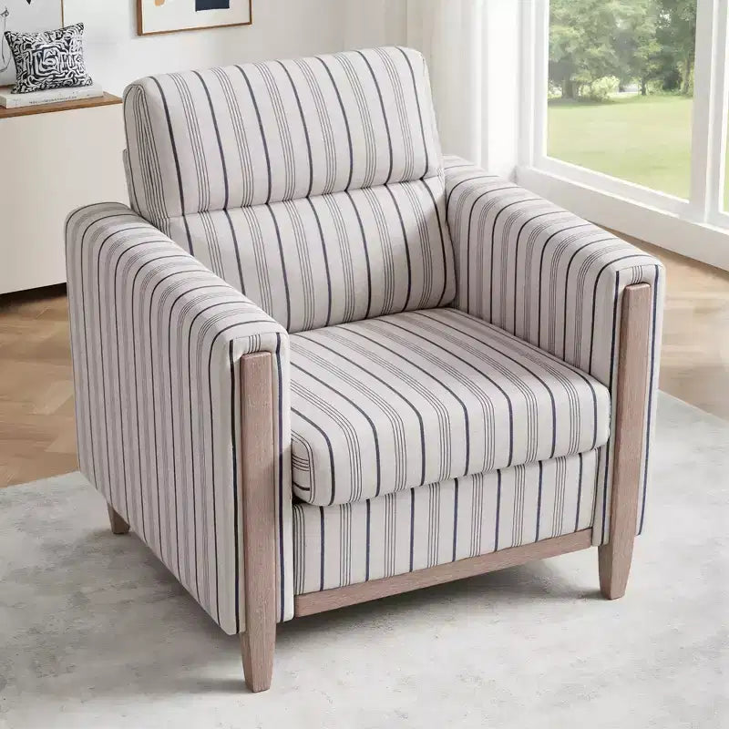 GDFStudio Hannah Canapé simple 33 po de large avec pieds en bois d'hévéa