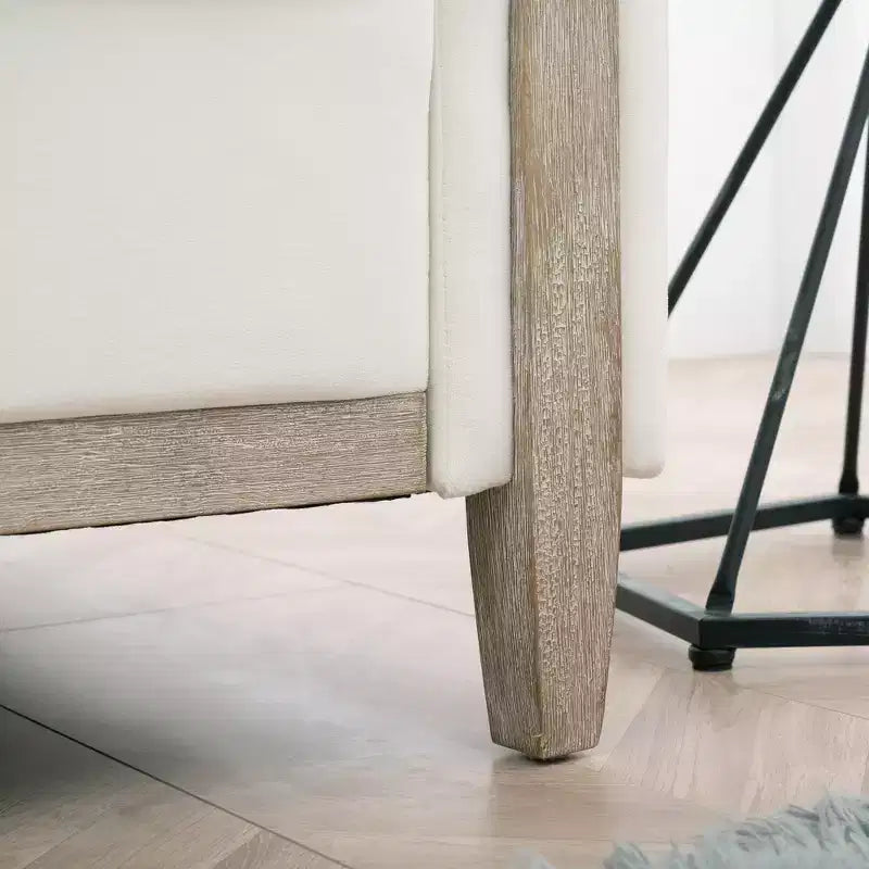 GDFStudio Hannah Canapé simple 33 po de large avec pieds en bois d'hévéa