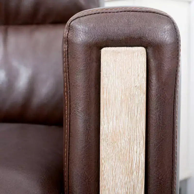GDFStudio Hannah Canapé simple 33 po de large avec pieds en bois d'hévéa