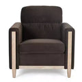 GDFStudio Hannah Canapé simple 33 po de large avec pieds en bois d'hévéa