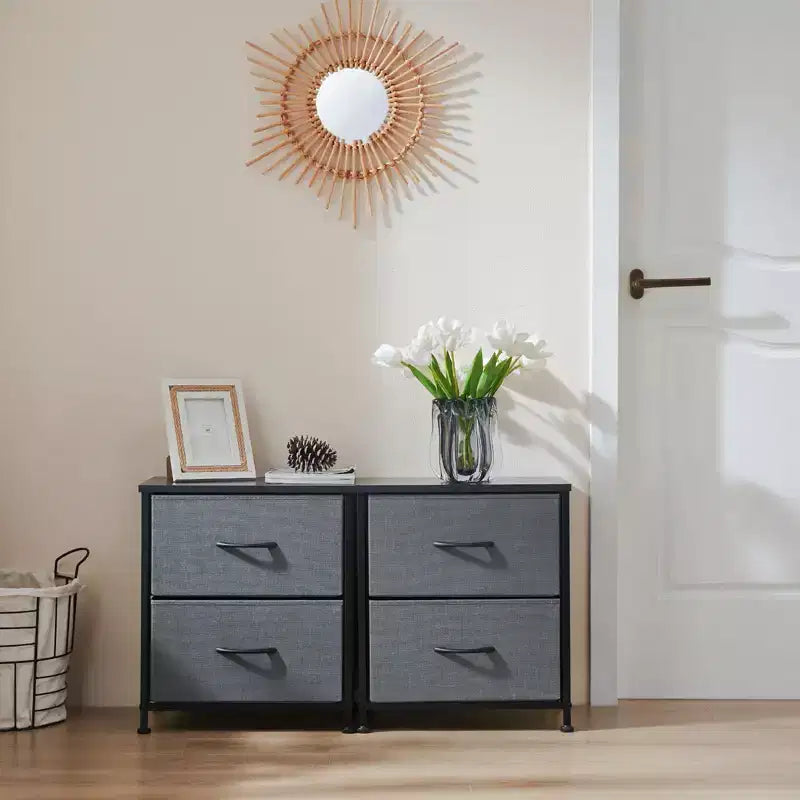 JIONJOY 2 - Tables de chevet à 2 tiroirs (Lot de 2)