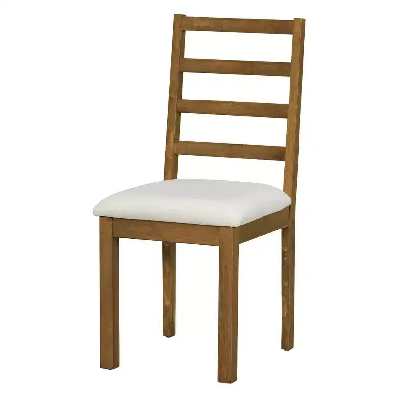 Ensemble de salle à manger 6 pièces Whisen Farmhouse, ensembles de salle à manger de cuisine avec table à manger extensible, 1 banc et 4 chaises de salle à manger à dossier échelle