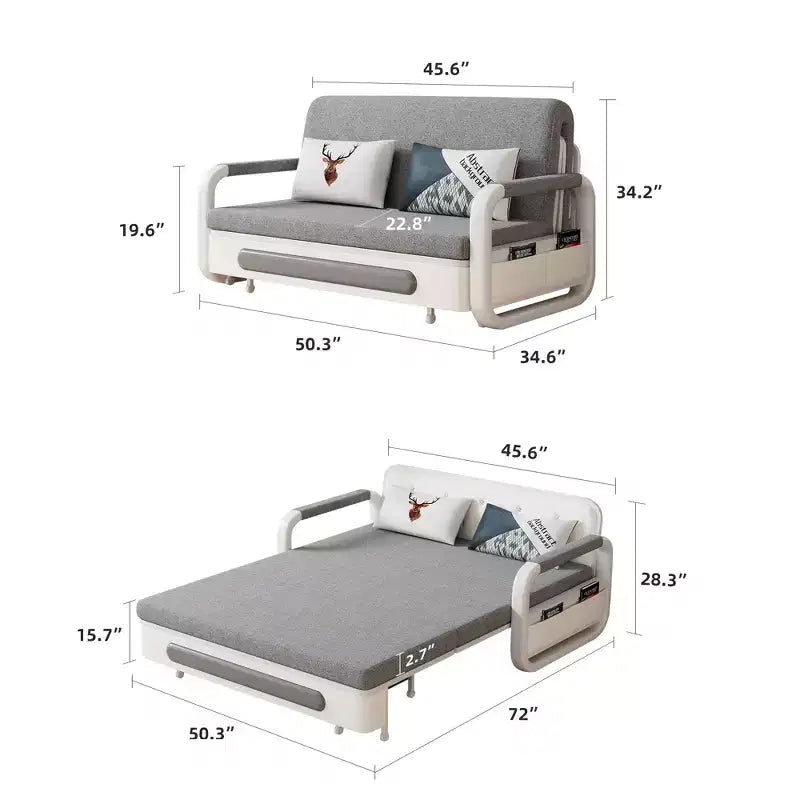 Luck Live Canapé-lit moderne 50,3 Canapé convertible, Canapé matelas pliant