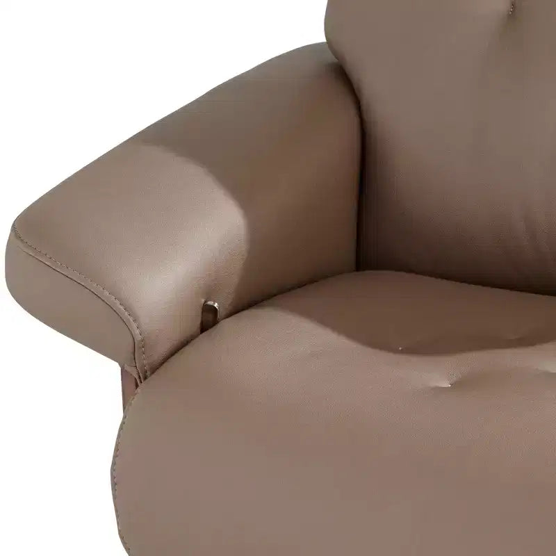 Fauteuil inclinable et ottoman pivotant réglable en similicuir BenchMaster Melia Cocoa