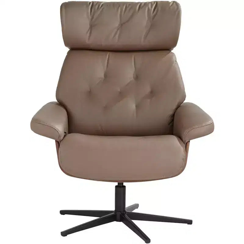 Fauteuil inclinable et ottoman pivotant réglable en similicuir BenchMaster Melia Cocoa