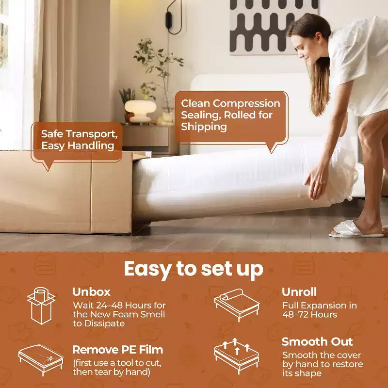 Matelas en mousse à mémoire de forme Yaheetech 10 Gel à l'odeur de thé vert, technologie rafraîchissante, 3 couches de mousse