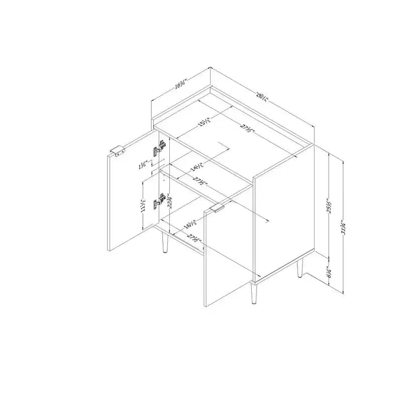 Armoire de rangement décorative South Shore de 31,75 po
